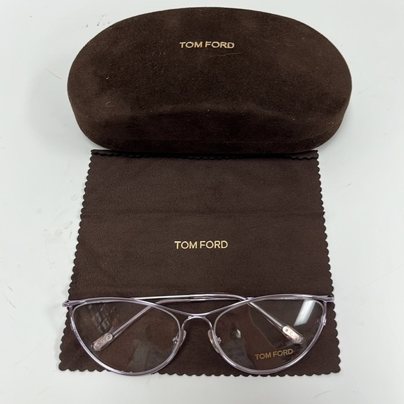 Tom Ford Women's Eyeglasses FT5214V /078 Purple 55mm New / Authentic - Picture 5 of 6
